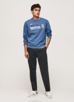 Men Ozzy Pepe Jeans Rounded Collar Cotton Jumper 60J40881 - Image 2