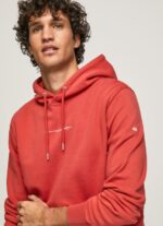 Men Studio Red Pepe Jeans Hooded Cotton Jumper 60J40909