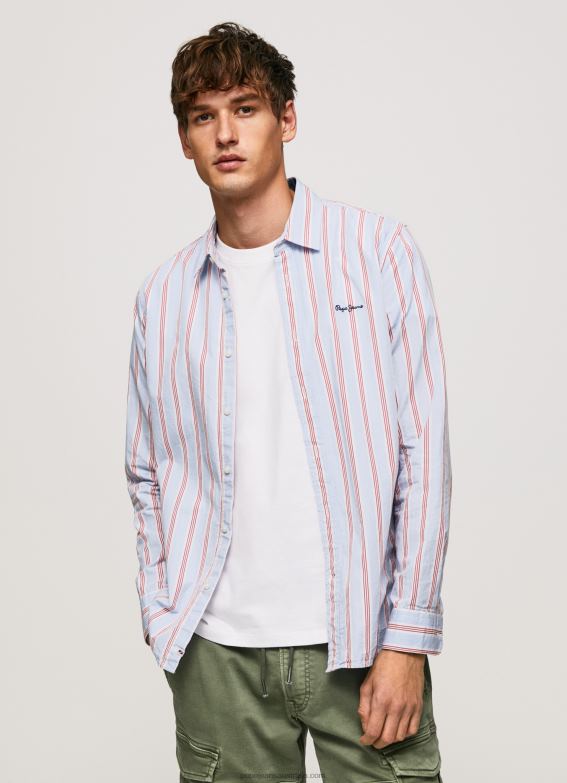 men_studio_red_pepe_jeans_lister_fil_a_fil_slim_fit_shirt_60j401065.jpg Men Studio Red Pepe Jeans Lister Fil-A-Fil Slim Fit Shirt 60J401065 - Image 1