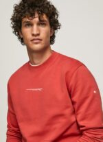 Men Studio Red Pepe Jeans Logo Printed Cotton Sweatshirt 60J40906 - Image 3
