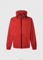 Men Studio Red Pepe Jeans Windbreaker Jacket With Hood 60J40824 - Image 5