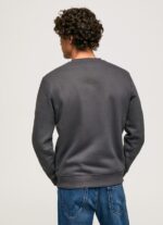 Men Washed Black Pepe Jeans Embroidered Logo Cotton Jumper 60J40872 - Image 4