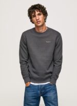 Men Washed Black Pepe Jeans Photo Print Jumper 60J40885