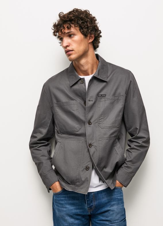 men_washed_black_pepe_jeans_relaxed_fit_twill_overshirt_60j401047.jpg Men Washed Black Pepe Jeans Relaxed Fit Twill Overshirt 60J401047 - Image 1