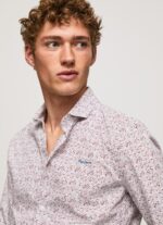 Men White Pepe Jeans Lenora Slim Fit Poplin Shirt 60J401075 - Image 3