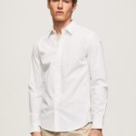 Men White Pepe Jeans Limerick Slim Fit Shirt 60J401024