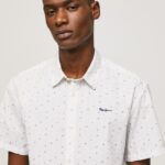 Men White Pepe Jeans Lindenberg Short Sleeved Shirt 60J401063