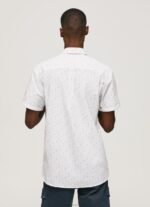 Men White Pepe Jeans Lindenberg Short Sleeved Shirt 60J401063 - Image 5