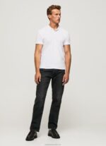 Men White Pepe Jeans Logo T-Shirt 60J401085 - Image 2