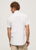 Men White Pepe Jeans Lothersdale Short Sleeved Shirt 60J401069 - Image 4