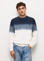 Men White Pepe Jeans Perseo Cable Knit Jersey 60J40851