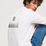Men White Pepe Jeans Photo Print Jumper 60J40867