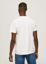 Men White Pepe Jeans Photo Print T-Shirt 60J40955 - Image 4