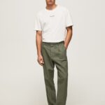 Men White Pepe Jeans Photo Print T-Shirt 60J40981