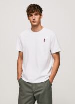 Men White Pepe Jeans Telephone Booth T-Shirt 60J40984