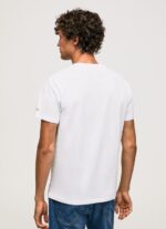 Men White Pepe Jeans Union Jack Flag Cotton T-Shirt 60J40945 - Image 4