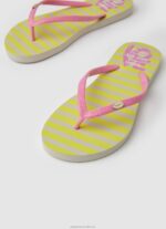 Women Acid Green Pepe Jeans Rake Love Beach Flip Flops 60J40705 - Image 3