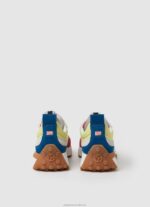 Women Acid Yellow Pepe Jeans Lucky Print Combined Sneakers 60J40572 - Image 4