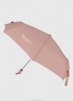 Women Ash Rose Pepe Jeans Macy Folding Automatic Umbrella 60J40788