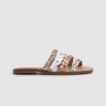 Women Bare Pepe Jeans Irma Multistraps Leather Sandals 60J40662