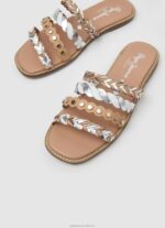 Women Bare Pepe Jeans Irma Multistraps Leather Sandals 60J40662 - Image 3