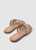 Women Bare Pepe Jeans Irma Multistraps Leather Sandals 60J40662 - Image 4