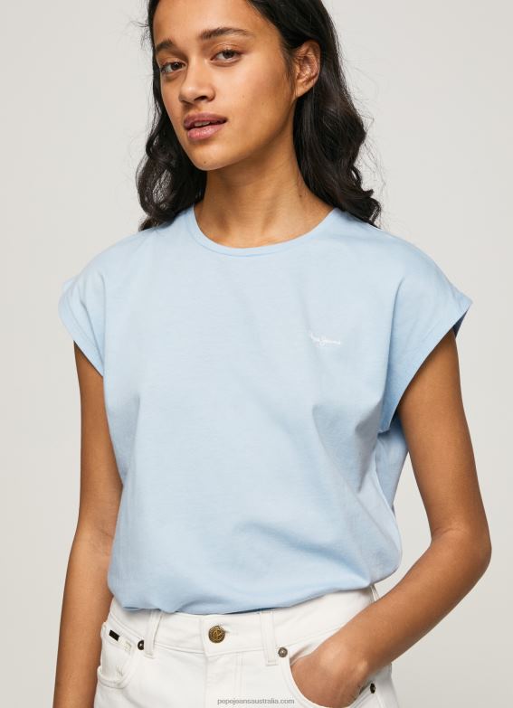Women Bay Pepe Jeans Bloom Basic T-Shirt With Logo 60J40448 - Image 3