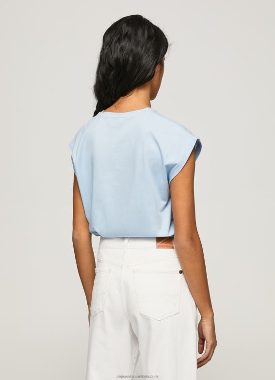 Women Bay Pepe Jeans Bloom Basic T-Shirt With Logo 60J40448 - Image 4