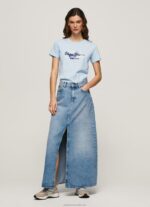 Women Bay Pepe Jeans Gradient Logo Cotton T-Shirt 60J40422 - Image 2