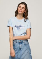 Women Bay Pepe Jeans Gradient Logo Cotton T-Shirt 60J40422