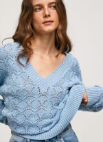 Women Bay Pepe Jeans Relaxed Fit Openwork Jersey 60J40229