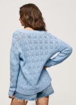 Women Bay Pepe Jeans Relaxed Fit Openwork Jersey 60J40229 - Image 4