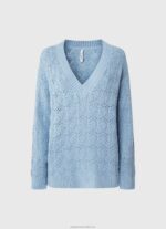 Women Bay Pepe Jeans Relaxed Fit Openwork Jersey 60J40229 - Image 5
