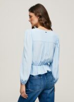 Women Bay Pepe Jeans V-Neck Cropped Fit Top 60J40326 - Image 4