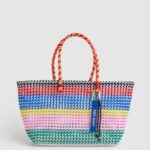 Women Bay Pepe Jeans Woven Plastic Tote Bag 60J40721