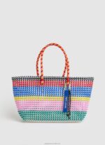 Women Bay Pepe Jeans Woven Plastic Tote Bag 60J40721