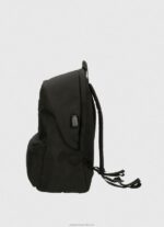 Women Black Pepe Jeans Aris Double Zip Performance Backpack 60J40752 - Image 4
