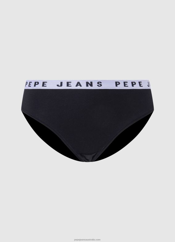 women_black_pepe_jeans_classic_panty_with_printed_logo_60j40539.jpg Women Black Pepe Jeans Classic Panty With Printed Logo 60J40539 - Image 1