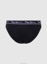 Women Black Pepe Jeans Classic Panty With Printed Logo 60J40550 - Image 2