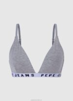 Women Black Pepe Jeans Cotton Sports Bra 60J40567 - Image 3