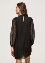 Women Black Pepe Jeans Dot-Print Mini Dress 60J40207 - Image 4