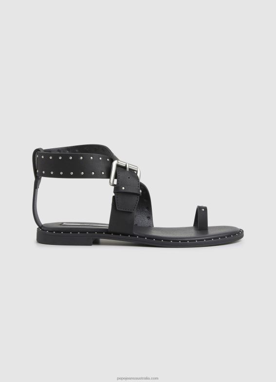 women_black_pepe_jeans_hayes_trend_flat_sandals_60j40656.jpg Women Black Pepe Jeans Hayes Trend Flat Sandals 60J40656 - Image 1