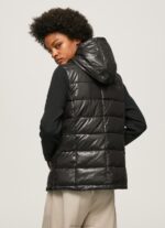 Women Black Pepe Jeans Matte Finish Puffed Jacket 60J40121 - Image 4