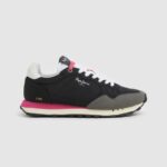Women Black Pepe Jeans Natch Running Sneakers 60J40619