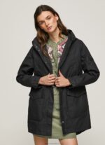 Women Black Pepe Jeans Parka With Inner Jacket 60J40139 - Image 2