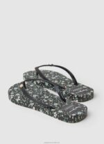 Women Black Pepe Jeans Rake Garden Night Beach Flip Flops 60J40701 - Image 4