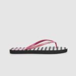 Women Black Pepe Jeans Rake Love Beach Flip Flops 60J40706