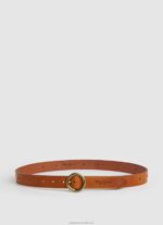 Women Black Pepe Jeans Round Buckle Leather Belt 60J40762 - Image 3