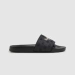 Women Black Pepe Jeans Slider Plain Beach Flip Flops 60J40690