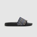 Women Black Pepe Jeans Slider Set Beach Flip Flops 60J40692